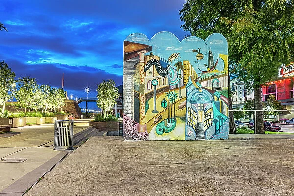 Louisiana, Baton Rouge Riverfront Murals