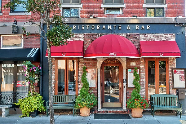 Massachusetts, Boston, restaurant on Hanover street