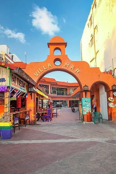 Mexico, Quintana Roo, Cozumel, Villa Mar street entrance
