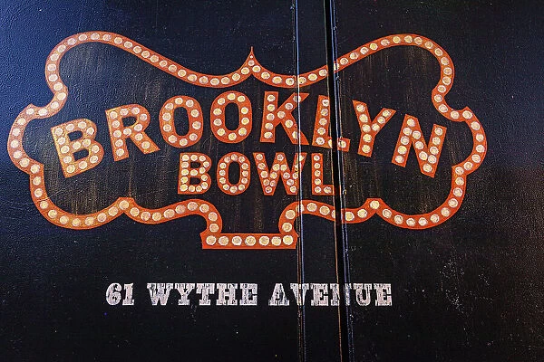 NY, Brooklyn, Williamsburg, Brooklyn Bowl sign