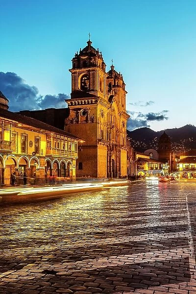 Peru, Cuzco City, cathedral at Plaza de Armas