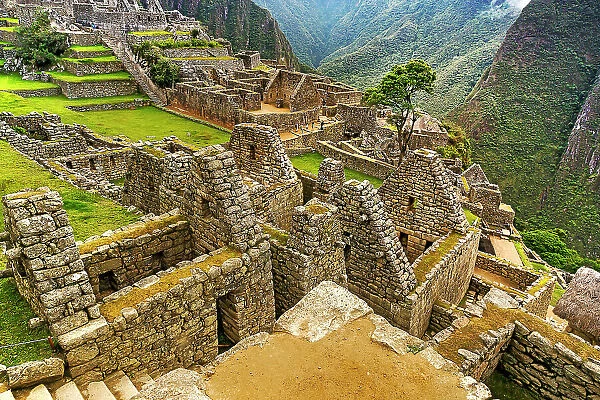 Peru, Machu Picchu ruins of the city