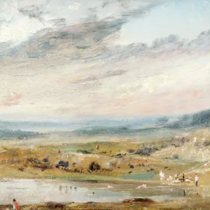 Constable - Hampstead Heath with Pond and Bathers K040850