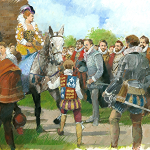 Elizabeth I being welcomed to Kenilworth Castle N090094
