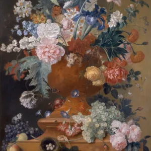 Flowers in a Terracotta Vase K040881