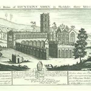 Fountains Abbey engraving N070733