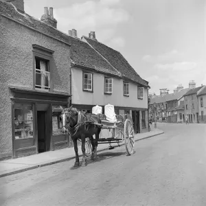 Horse drawn milk float a98_16568