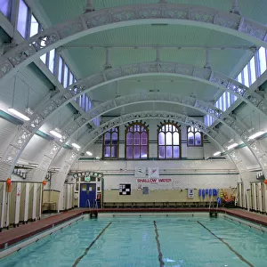 Sports venues Photographic Print Collection: Public baths and swimming pools