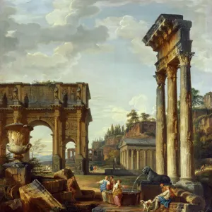 Panini - Roman Landscape with the Arch of Constantine J920081