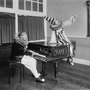 Pierrot clowns and piano BL23789