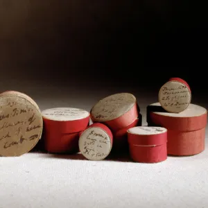 Pill boxes used by Darwin for collecting specimens J970120