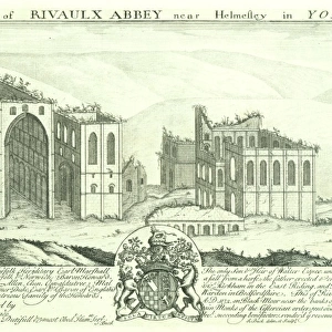 Rievaulx Abbey engraving N070746
