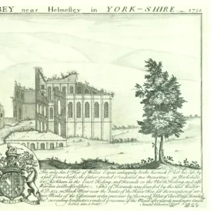 Rievaulx Abbey engraving N070746