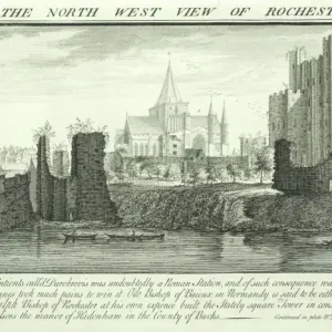 Rochester Castle engraving N070824