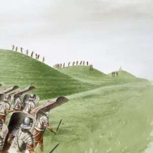 Roman soldiers in battle with Celtic tribes J870477