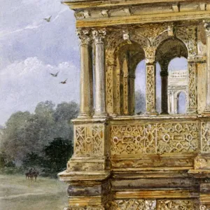 Watercolour of the South porch, Audley End House K991259