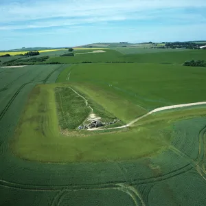 West Kennet Long Barrow from the air K040320