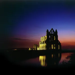 Whitby Abbey at night N070034