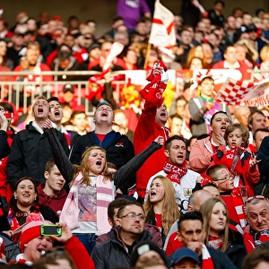 Bristol City's Glorious 2-0 Victory: A Sea of Celebrating Supporters at Wembley Stadium