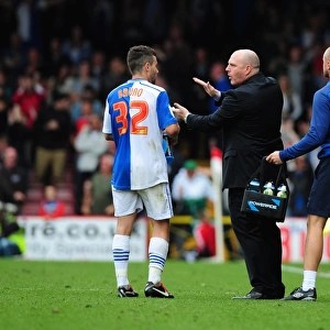 Steve Kean Gives Instructions during Bristol City vs. Blackburn Rovers Championship Match, September 2012