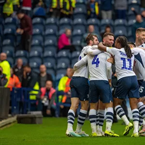 Preston North End: Pearson, Browne, Barkhuizen, and Gallagher in Action against Barnsley, SkyBet Championship