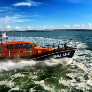 St Ives Shannon class lifeboat Nora Stachura 13-11 during trials before going onto station