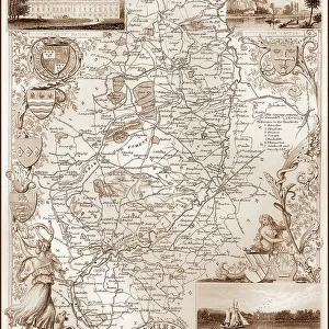 1840s Victorian Map of Nottinghamshire