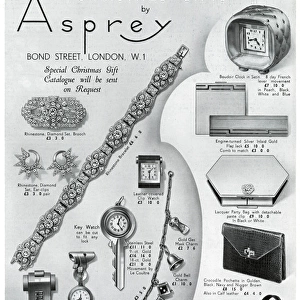 Advert for Asprey christmas presents 1938