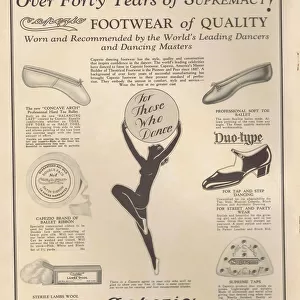 Advert for Capezio dancing shoes, 1927
