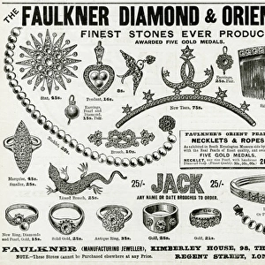 Advert for Faulkner diamond brooches 1896