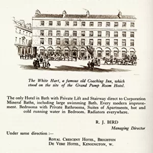 Advert, Grand Pump Room Hotel, Bath