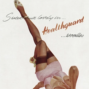 Advert for Healthguard woollies nylon stockings 1950