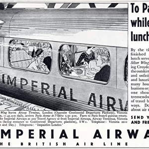 Advert for Imperial Airways to Paris 1932