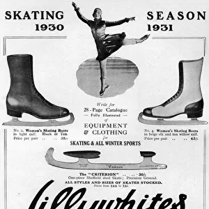 Advert for Lillywhites skating items 1930