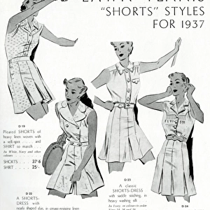 Advert for Lillywhites tennis clothing 1937