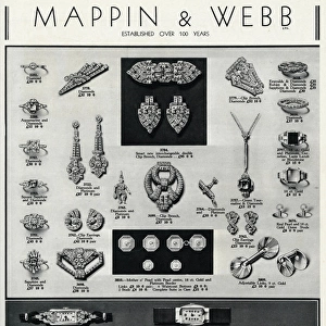 Advert for Mappin & Webb fine jewellery 1934