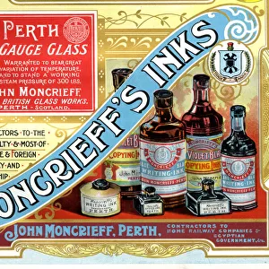 Advert, Moncrieffs Inks, Perth, Scotland
