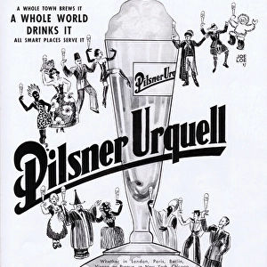 Advert for Pilsner Urquell, New York, 1934