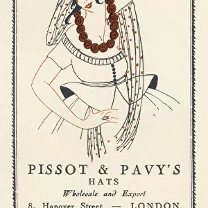 Advert for Pissot & Pavys womens hats 1920 Advert for Pissot & Pavys womens hats