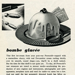 Advert for Prescold, bombe glacee icecream