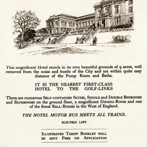 Advert, The Spa Hotel, Bath