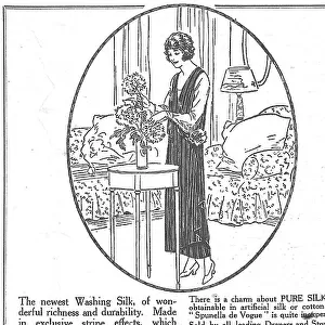 Advert for Spunella de Vogue washing silk. Date: 1924