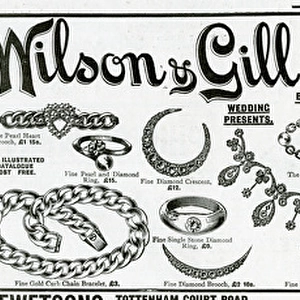 Advert for Wilson & Gill jewellery 1896