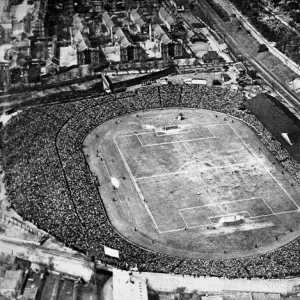 Aerial View of the F. A. Cup Final at Stamford Bridge, 1922