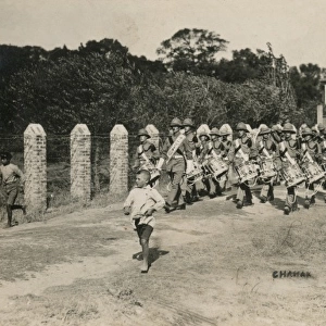 Allied Troops parading - Chanak, Turkey