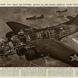 American Flying Fortress bomber by G. H. Davis