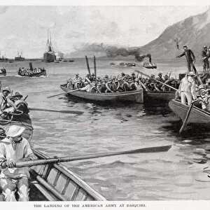 AMERICANS LAND The landing of the American army at Daiquiri Date: Spring 1898