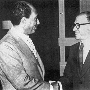 Anwar Sadat meets Menachem Begin