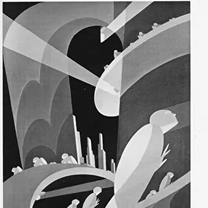 Art Deco drawing by John Vassos called Traffic Dance, 1930