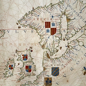 Atlas by Fern㯠Vaz Dourado, 1571. Chart 1: Northern